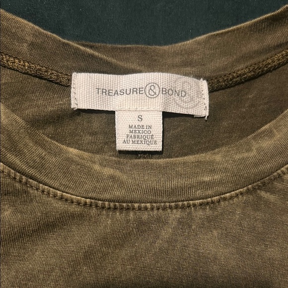 Treasure & Bond Green Short Sleeve Tee with Vintage Style - Picture 3 of 4